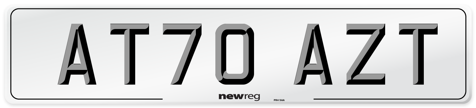 AT70 AZT Number Plate from New Reg